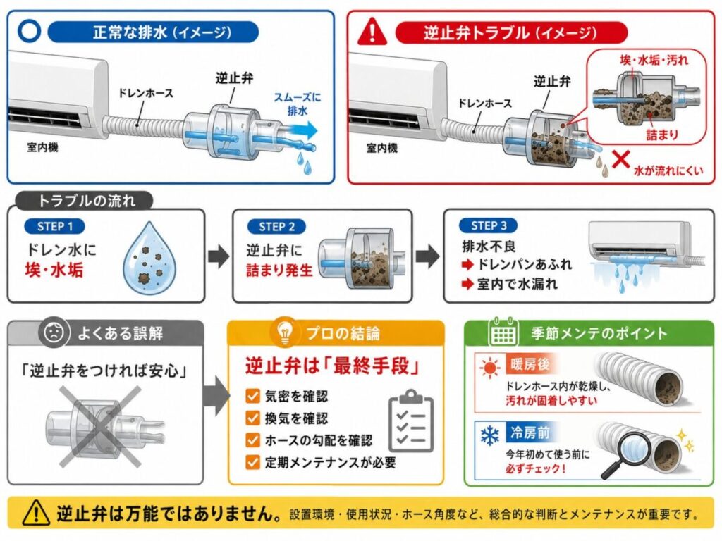 【注意】逆止弁は万能ではない（プロが見たトラブル）