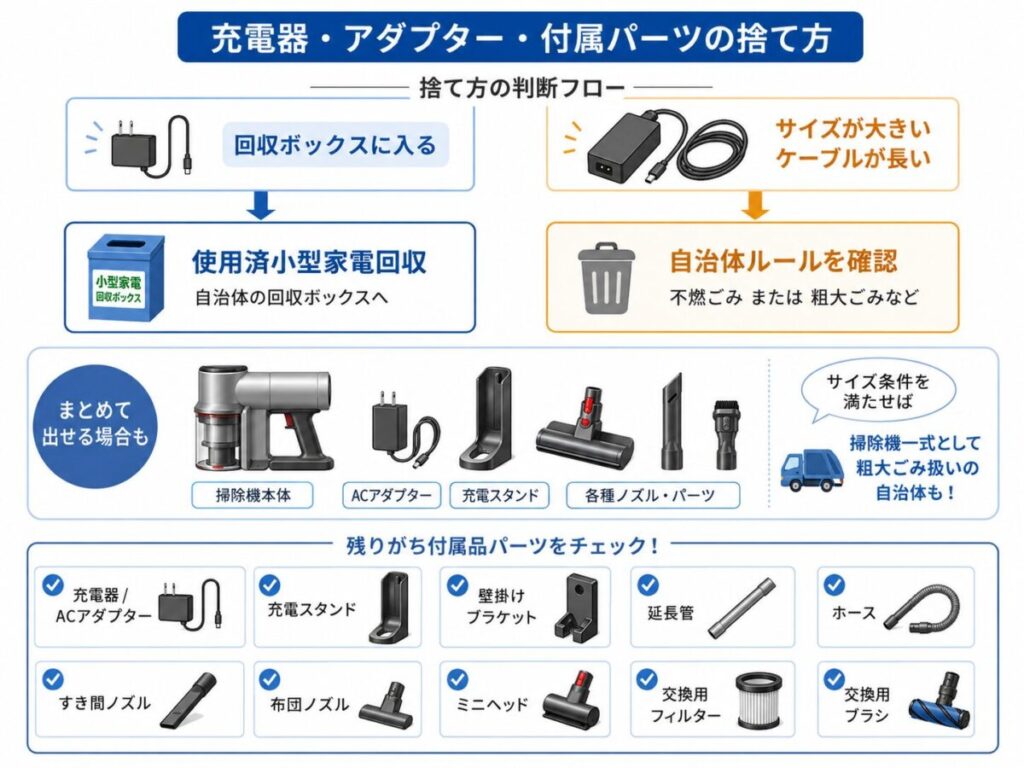 充電器・アダプター・パーツの捨て方