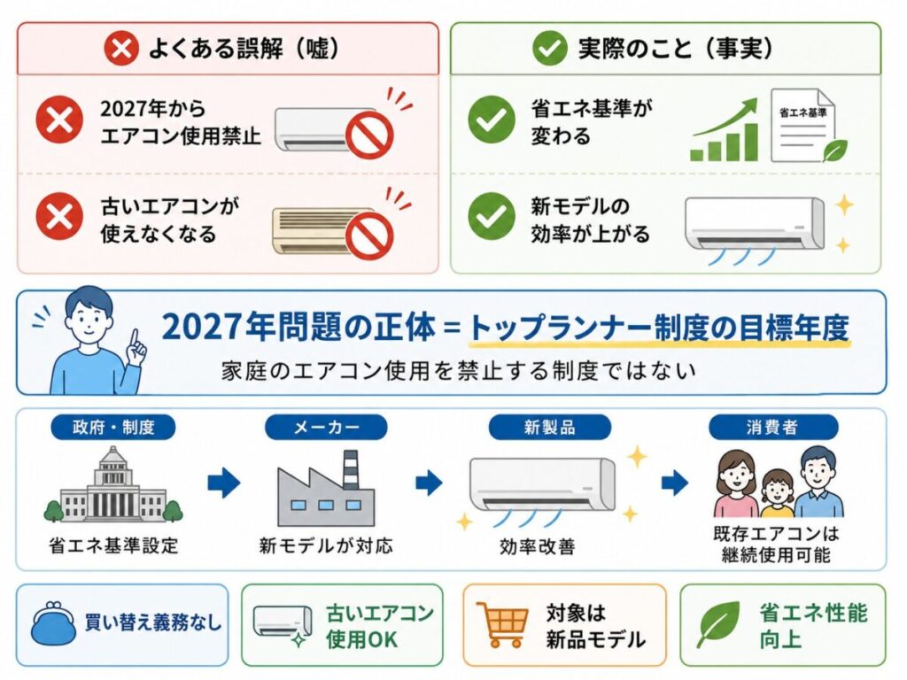 エアコン2027年問題は嘘？結論から解説