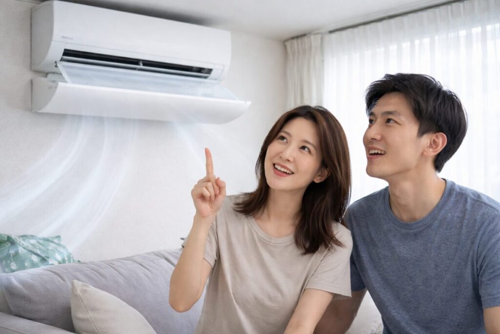 エアコン 風よけ