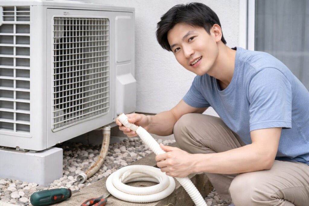 エアコン ドレンホース交換方法
