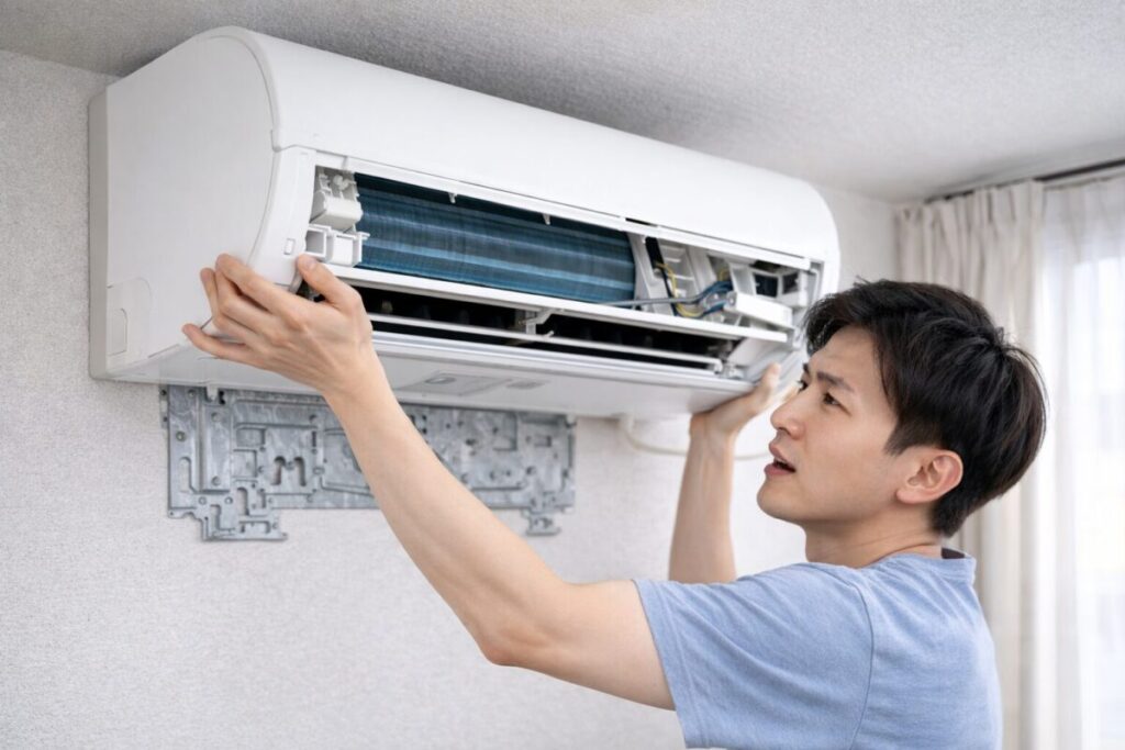 エアコン ドレンホース 根元から交換