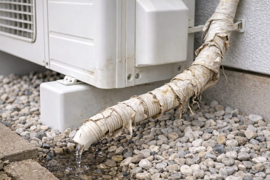 エアコン ドレンホース 根元から交換