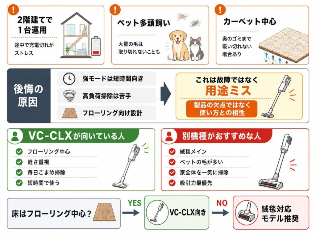 VC-CLXシリーズで後悔する人の特徴