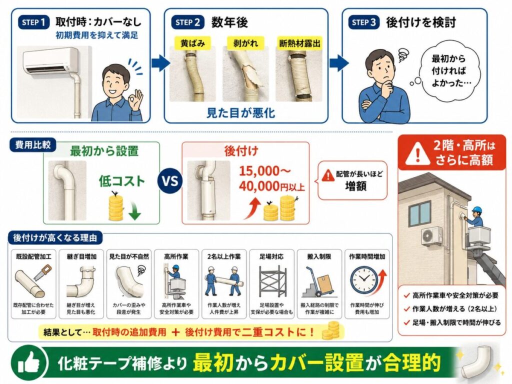 化粧カバー【最悪パターン】後から気づいてやり直し