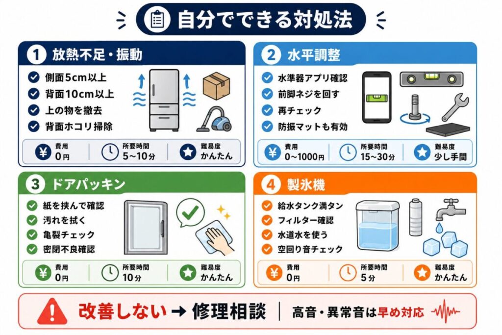 自分でできる対処法【原因別 手順ガイド】