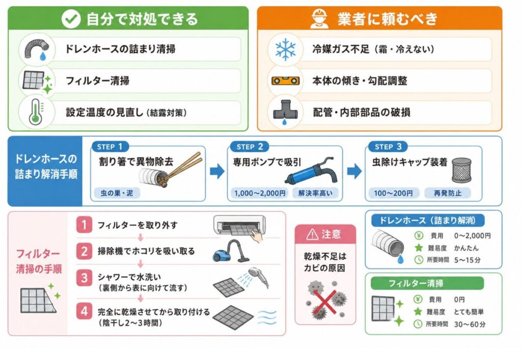自分でできる対処法【症状別・ステップ解説】