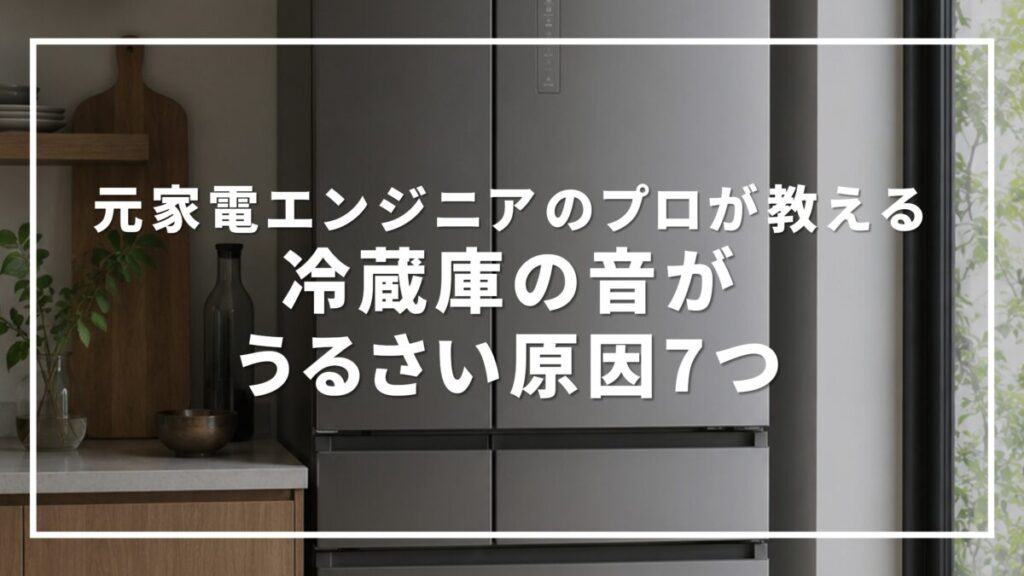冷蔵庫の音がうるさい原因7つ